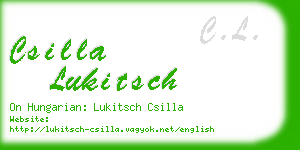 csilla lukitsch business card